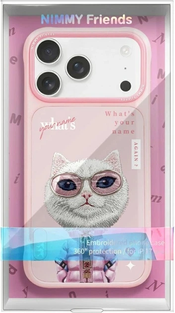 Etui plecki Nimmy Cool&Cute 2.0 Cat do Apple iPhone 17 Pro Pink (6971080313806) - obraz 6