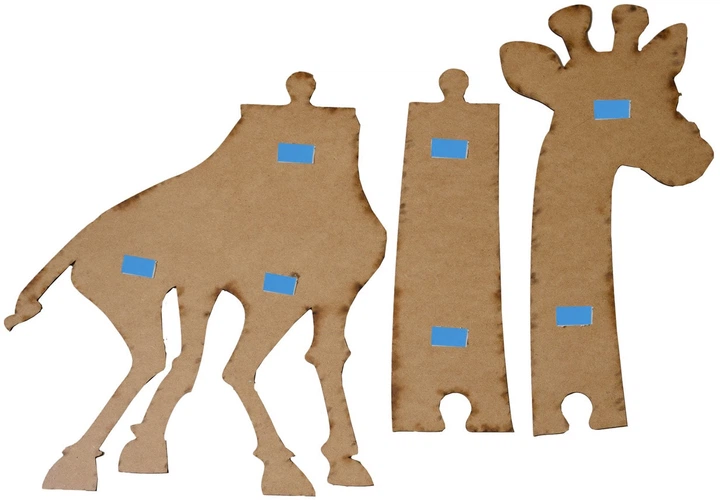 Drewniana miarka wzrostu dziecka 125 cm KIK Żółta Żyrafa (5905325439328) - obraz 3