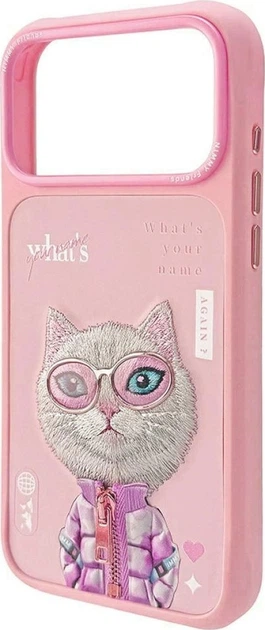 Панель Nimmy Cool&Cute 2.0 Cat для Apple iPhone 17 Pro Max Pink (6971080313813) - зображення 2