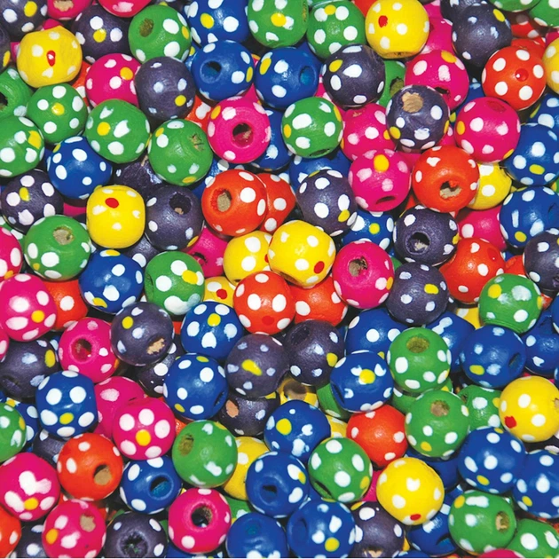 Набір для нанизування Colorations Flower дерев’яні намистини 770 елементів CHDAISY (5710903519121) - зображення 2