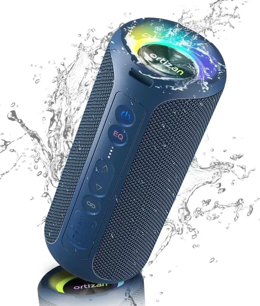 Портативна Bluetooth-колонка Ortizan X8 Pro 40W, IPX7, LED-підсвітка, 30 годин роботи, TWS, Black - зображення 2