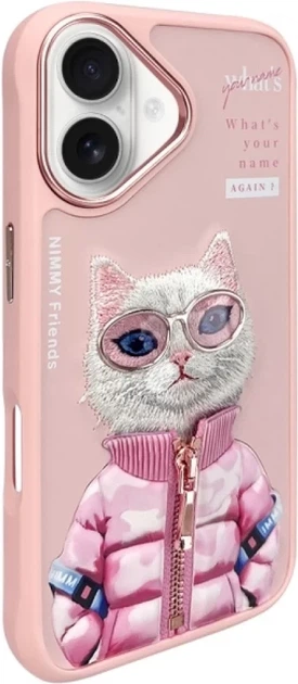 Панель Nimmy Cool&Cute 2.0 Cat для Apple iPhone 16 Pink (6971080319426) - зображення 2