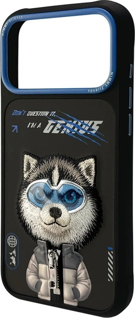 Панель Nimmy Cool&Cute 2.0 Wolf для Apple iPhone 17 Pro Black (6971080313929) - зображення 2