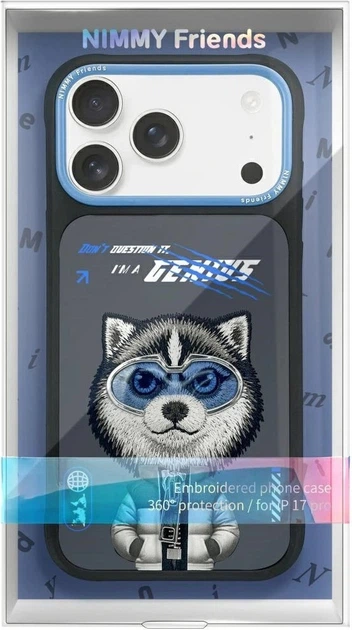 Панель Nimmy Cool&Cute 2.0 Wolf для Apple iPhone 17 Pro Black (6971080313929) - зображення 6