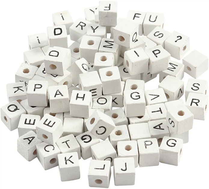 Набір для нанизування Creativ Company дерев’яні намистини з літерами A–Z 750 елементів 68982 (5712854041034) - зображення 3