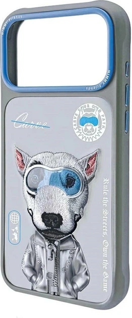 Панель Nimmy Cool&Cute 2.0 Dog для Apple iPhone 17 Pro Max Gray (6971080313974) - зображення 2