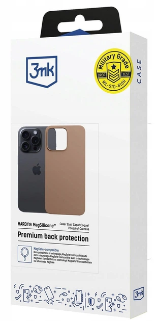 Etui 3MK Hardy MagSilicone do Apple iPhone 15 Pro Max Dark Gold (5903108661355) - obraz 4