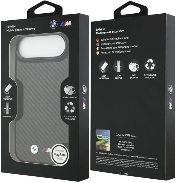 Панель BMW M Kevlar Matt MagSafe для Apple iPhone Air Black (3666339531706) - зображення 8