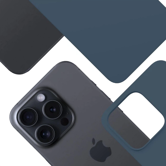 Панель 3MK Hardy MagSilicone для Apple iPhone 15 Pro Blue (5903108661553) - зображення 3