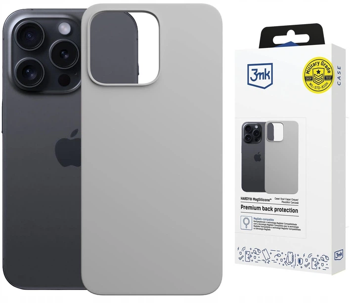 Etui 3MK Hardy MagSilicone do Apple iPhone 16 Pro Max Titanium (5903108661959) - obraz 4