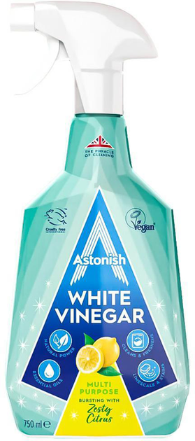 Універсальний очищувач Astonish Білий оцет "соковитий лимон", 750 мл - Фото 2 Універсальний очищувач Astonish Білий оцет "соковитий лимон", 750 мл - зображення 2