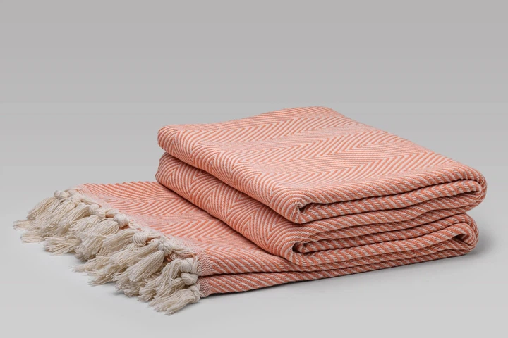 Плед HYGG Soft Оранжевый с жёлтым Евро 200 x 230 см (315473) - изображение 2