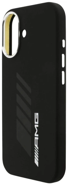 Etui AMG Silicone Oversize Rhombs MagSafe do Apple iPhone 17 Black (3666339542146) - obraz 5