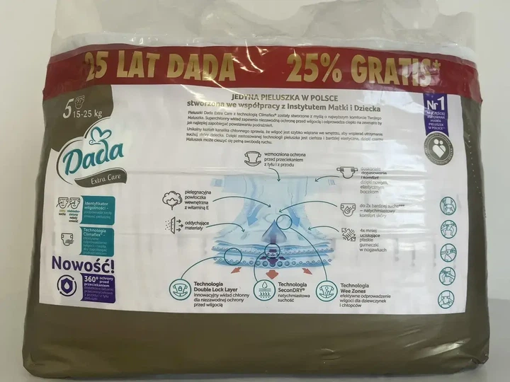 Підгузки Dada Extra Care 5 extra care (15-25кг) 97шт - зображення 2