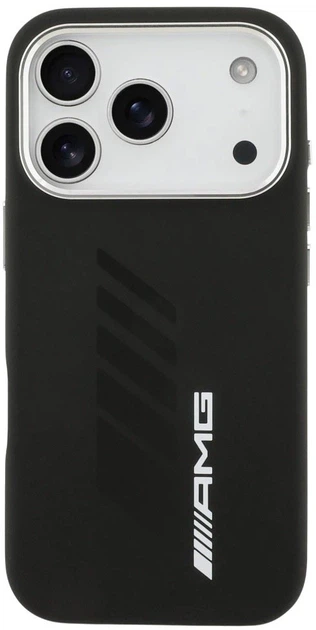 Панель AMG Silicone Oversize Rhombs MagSafe для Apple iPhone 17 Pro Black (3666339542160) - зображення 3