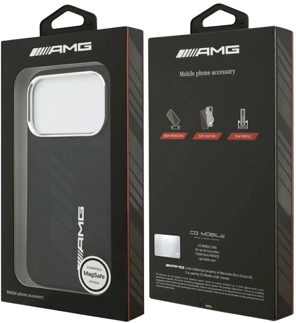 Панель AMG Silicone Oversize Rhombs MagSafe для Apple iPhone 17 Pro Max Black (3666339542177) - зображення 8