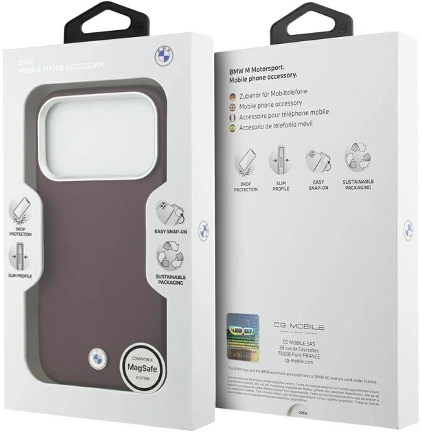 Чохол BMW Sign Full Wrapped Metal MagSafe для Apple iPhone 17 Pro Max Red (3666339551360) - зображення 8