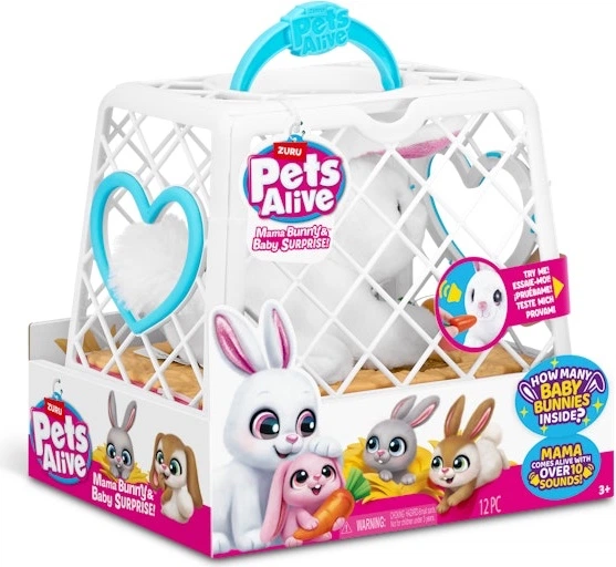 Interaktywny zestaw do zabawy Zuru Pets Alive S1 Mama króliczyca z niespodzianką 9554 (4894680036413) - obraz 6