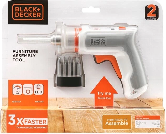 Wkrętak elektryczny akumulatorowy Black+Decker BCRTA01 (5035048733844) - obraz 3