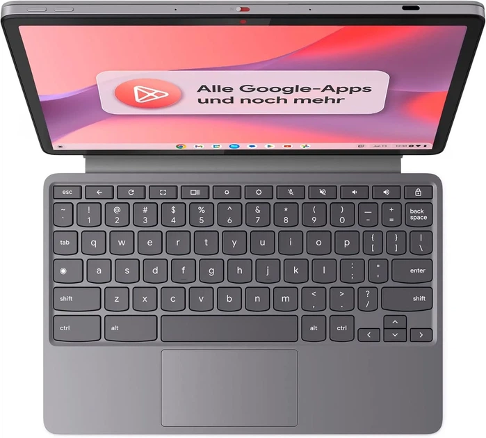 Сенсорний ноутбук 10.95" Lenovo Chromebook Duet 11M889 MediaTek Kompanio 838 RAM 8GB eMMC 128GB 12год батарея ChromeOS Алюмінієвий корпус (UKR) (102488167) - зображення 2