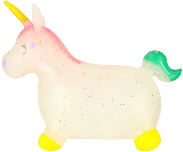 Skoczek gumowy dla dzieci KIK Jednorożec z pompką (5903039765481) - obraz 4