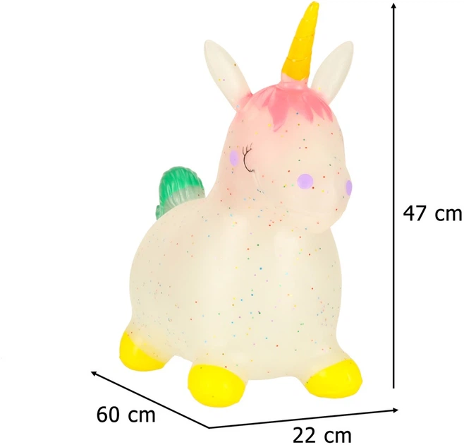 Skoczek gumowy dla dzieci KIK Jednorożec z pompką (5903039765481) - obraz 10