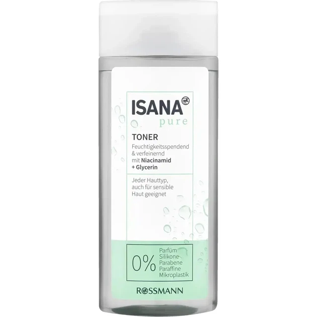 Тоник с ниацинамидом Isana Pure, 200 мл. - Фото 1 Тоник с ниацинамидом Isana Pure, 200 мл. - изображение 1
