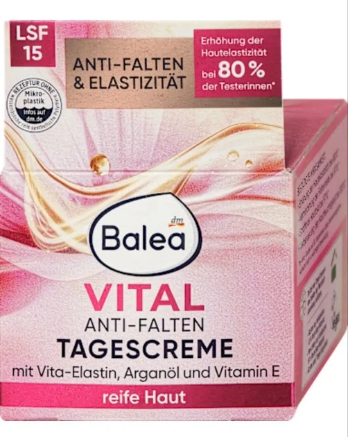 Крем для лица против морщин Balea Vital SPF 15, 50 мл - Фото 1 Крем для лица против морщин Balea Vital SPF 15, 50 мл - изображение 1