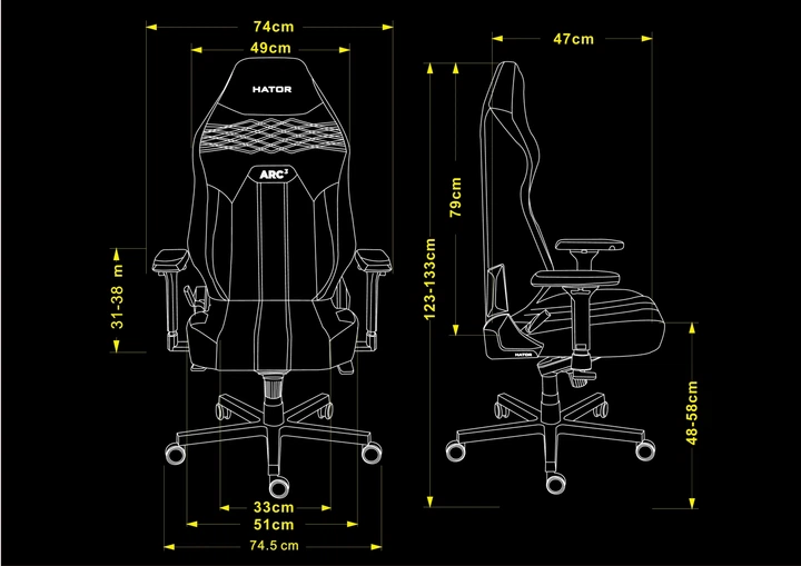 Крісло для геймерів Hator Arc 3 S Velour Turquoise (HTC3443S) - зображення 13