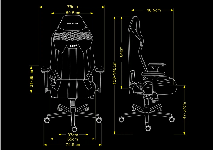 Крісло для геймерів Hator Arc 3 L Velour Turquoise (HTC3443L) - зображення 13