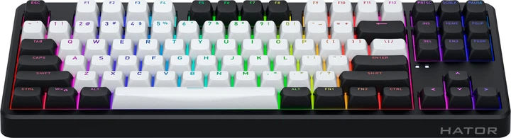 Klawiatura bezprzewodowa Hator Rockfall 3 Mecha TKL Orange Wireless/Bluetooth/USB US layout Black (8721249230028) - obraz 2