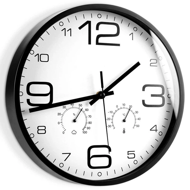 Настінний годинник Vilde 569614 з термометром гігрометром Білий 30 см (5904316455286) - зображення 2