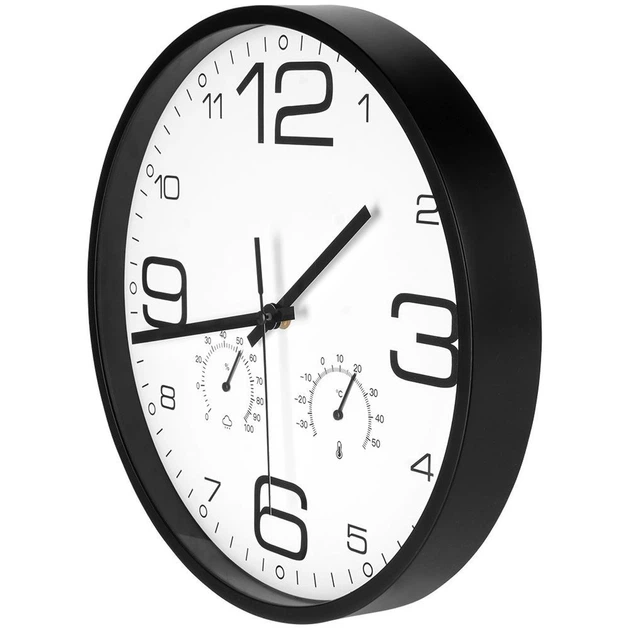 Настінний годинник Vilde 569614 з термометром гігрометром Білий 30 см (5904316455286) - зображення 3