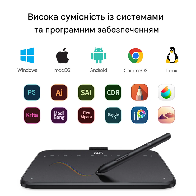 Графический планшет XP-Pen Deco 640 OSU, 16384 уровней, 16×9 см - изображение 6
