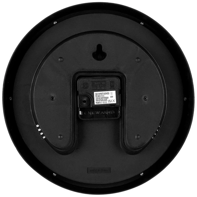 Настінний годинник Vilde 569613-C з термометром гігрометром Чорний 25 см (5904316455309) - зображення 4