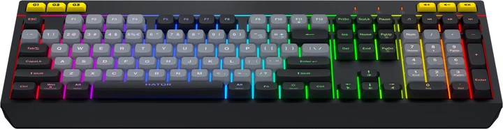Klawiatura przewodowa HATOR Icefall US layout USB Black/Grey (HTK401US) - obraz 2