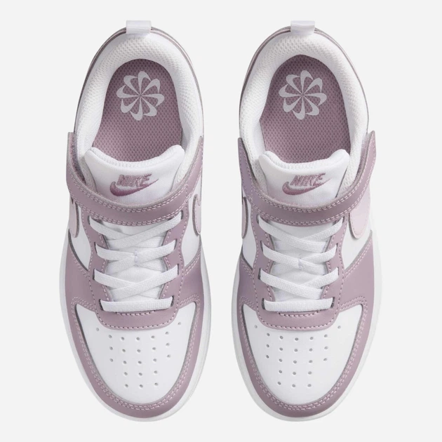 Sneakersy dziecięce dla dziewczynki na rzepy Nike Court Borough Low Recraft (Ps) DV5457-134 32 (1US) Białe (198484292223) - obraz 4