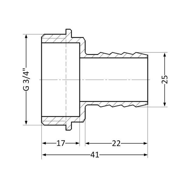 Штуцер Thermo Alliance Standart 25х3/4" ЗР SD4272025 - Фото 2 Штуцер Thermo Alliance Standart 25х3/4" ЗР SD4272025 - зображення 2