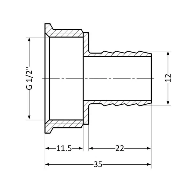 Штуцер Thermo Alliance Standart 12х1/2" ВР SD4261512 - изображение 2
