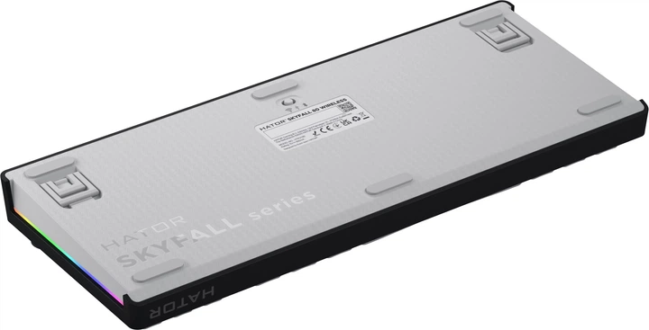 Klawiatura bezprzewodowa HATOR Skyfall 80 Aurum Lemon US layout Wireless/Bluetooth/USB Black-White (HTK3180) - obraz 7