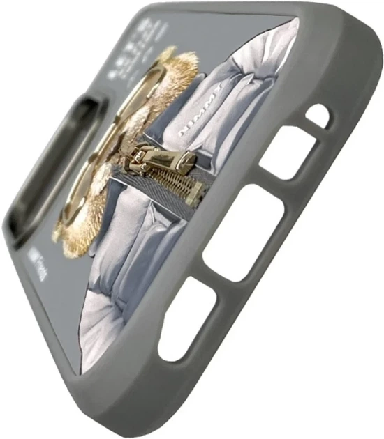 Etui plecki Nimmy Cool&Cute 2.0 Bear do Apple iPhone 16 Pro Grey (6971080319495) - obraz 3