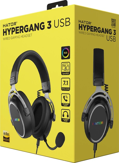 Słuchawki Hator Hypergang 3 USB Hi-Res Black (8721249196829) - obraz 9