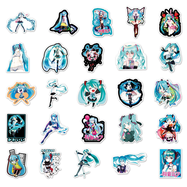 Стикеры Хатсуне Мику Хацунэ Hatsune Miku стикерпак наклейки набор наклейок 50 шт - изображение 7