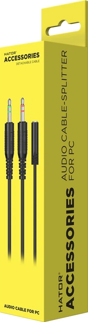 Uniwersalny kabel HATOR do PC 2x3,5 mm 1 m (8721249230783) - obraz 2