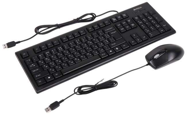 Комплект (клавіатура + миша) A4Tech KR-8372 Black - Фото 1 Комплект (клавіатура + миша) A4Tech KR-8372 Black - изображение 1