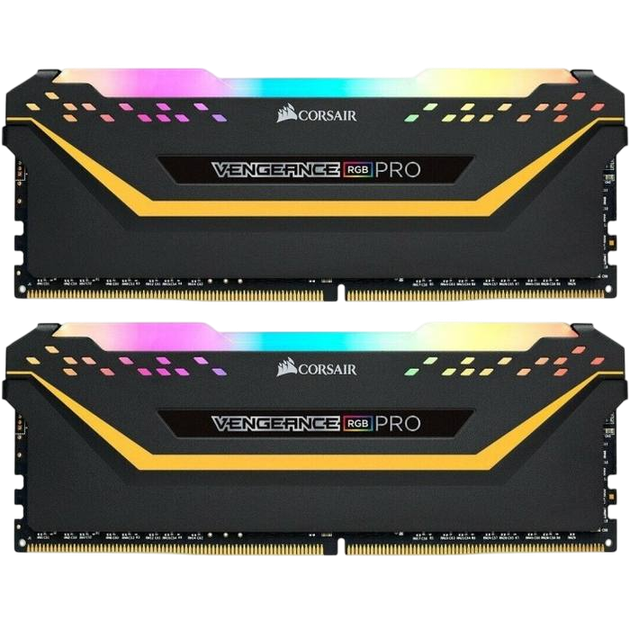 Оперативна пам'ять Corsair 16GB (2x8GB) DDR4 3200MHz Vengeance RGB Pro Black (CMW16GX4M2C3200C16) - зображення 3