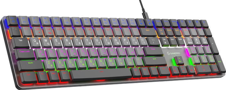 Клавіатура GamePro MK145R Red Swich RGB Dark Gray - зображення 3
