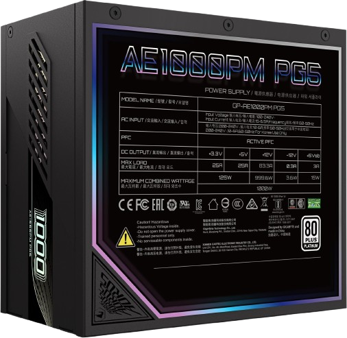Блок питания Gigabyte GP-AE1000PM PG5 1000W 80+ Platinum - изображение 5