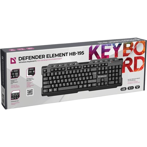 Клавіатура бездротова Defender Element HB-195 UKR Black (45189) - зображення 3