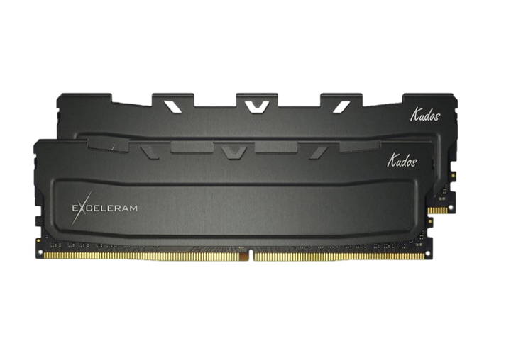 Оперативная память Exceleram 16GB (2x8GB) DDR4 3200MHz Kudos Black (EKBLACK4163222AD) - изображение 2
